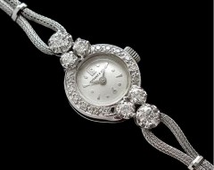 Tiffany & Co. 14ct gold & diamond watch – c1950s