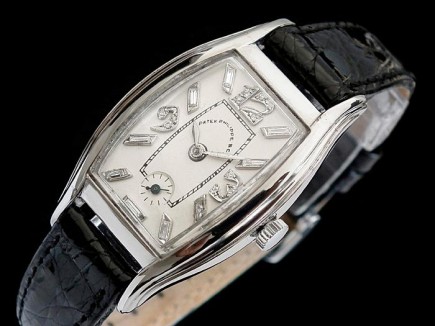 Patek Philippe platinum & diamond Art Deco watch – c1930s