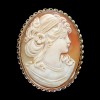 Victorian Cameo solid 9ct gold antique brooch