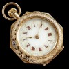 Art Nouveau Swiss solid 14ct gold & enamel pocket watch – c1905