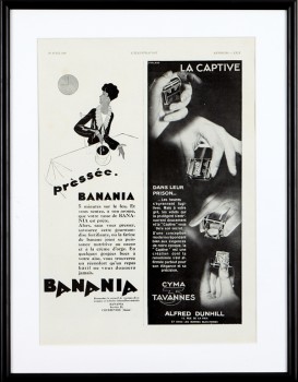 Dunhill genuine vintage watch advert – framed