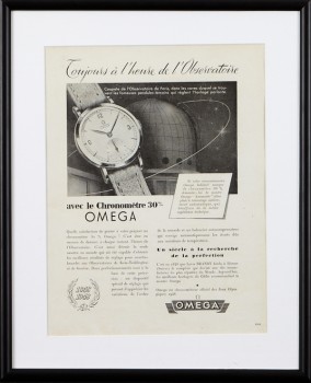 Omega genuine vintage watch advert – framed