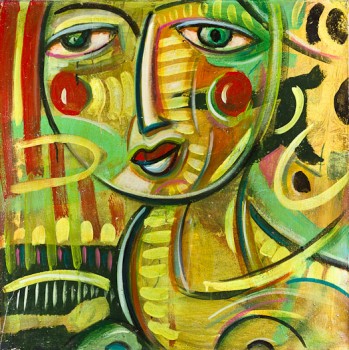 Jesus Fuertes – original oil painting – disciple of Picasso – authentic