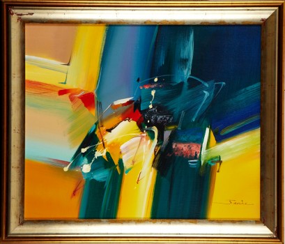 Jenine – original acrylic abstract painting – framed