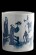 Chinese blue & white china brush pot - 20th Century