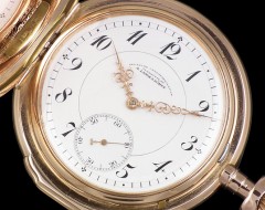 A. Lange & Söhne 14ct pink gold hunter pocket watch – c1910