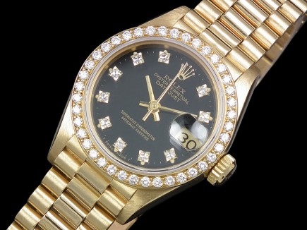 Rolex Datejust diamond  & 18ct gold ladies watch – c1987