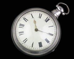 English silver verge antique pocket watch – c1823